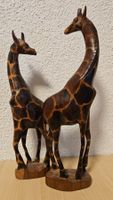 Giraffe, afrikanische Holzschnitzerei, Paar