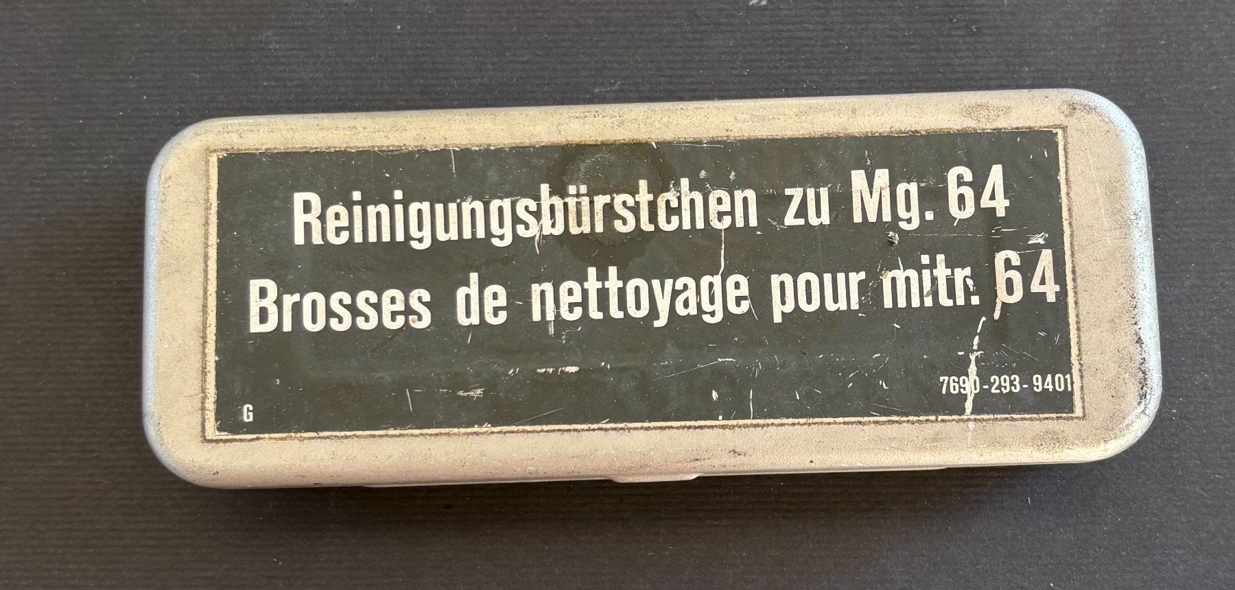 Schweizer Armee Armi bianche: BÜCHSE REINIGUNGSBÜRSTEN ZU MG.64 – Usato da Ostermundigen venduto da wini63