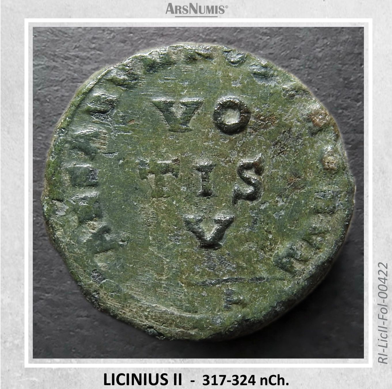 Tutti le monete: Römische Münze - Licinius II. – Usato da Oberwil b. Zug venduto da ArsNumis 1