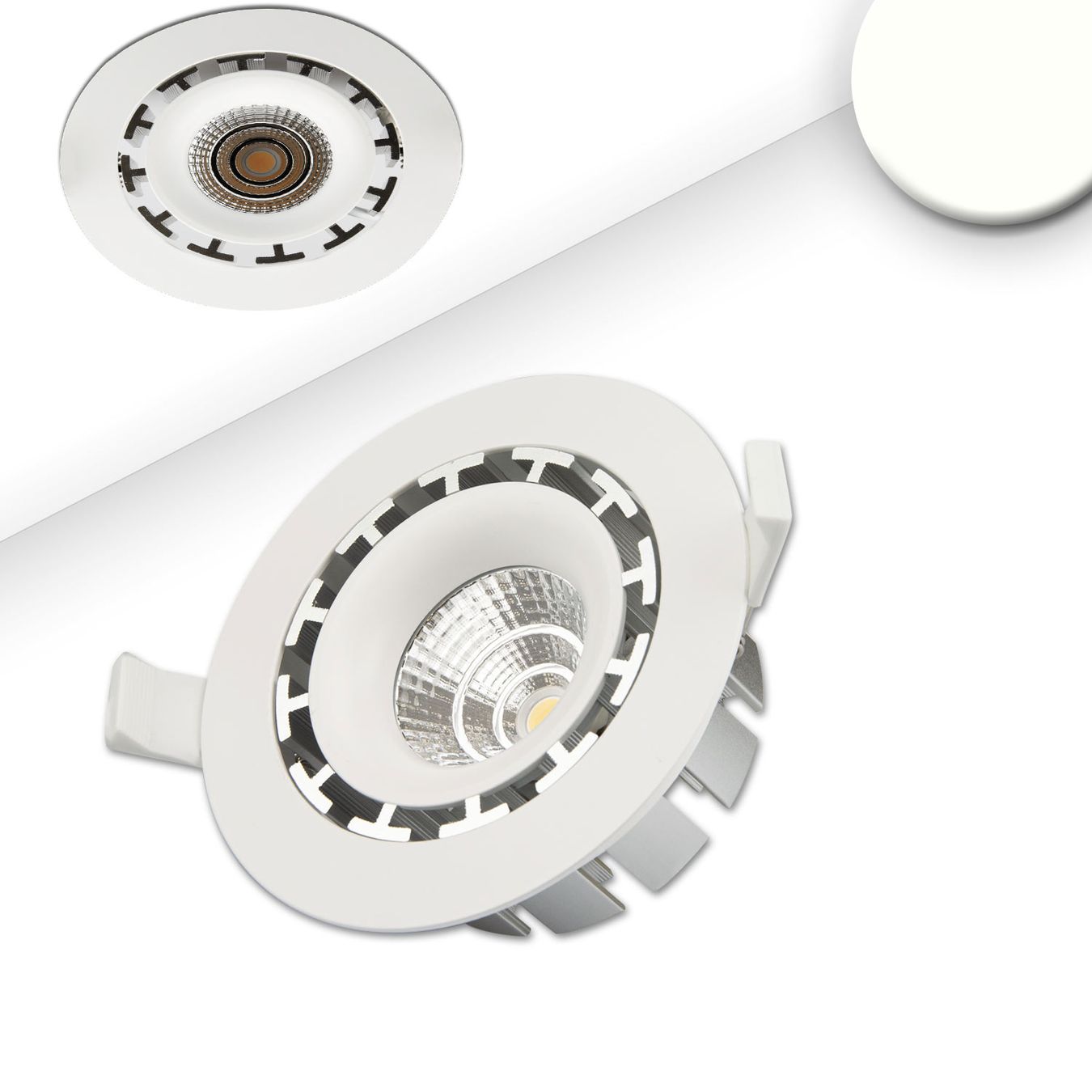 Lampade: LED Einbaustrahler, Weiss, 11 cm Ø – Nuovo (secondo la descrizione) da Kreuzlingen venduto da Smart-Light