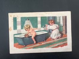 AK 1928 Humorkarte Kinder im Bad    (G450)