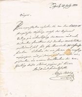 Alois von Reding-Biberegg Brief Schwyz Helvetische Republik