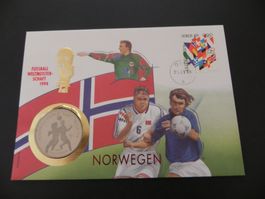 Münzbrief Sambia 2000 Kwacha 1994 - Fussball WM