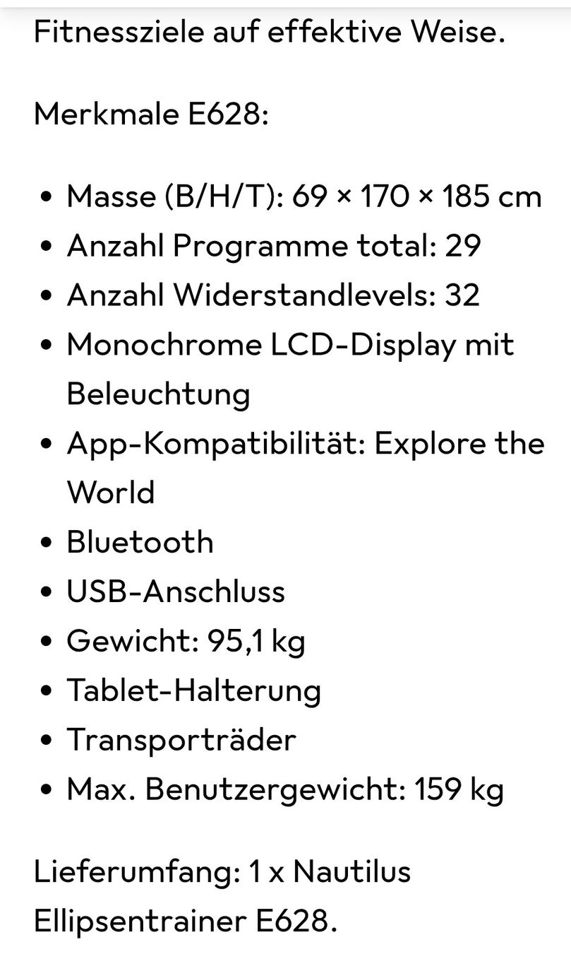 Nautilus Hometrainer: Crosstrainer Nautilus – Usato da Altenrhein venduto da Roduner 8