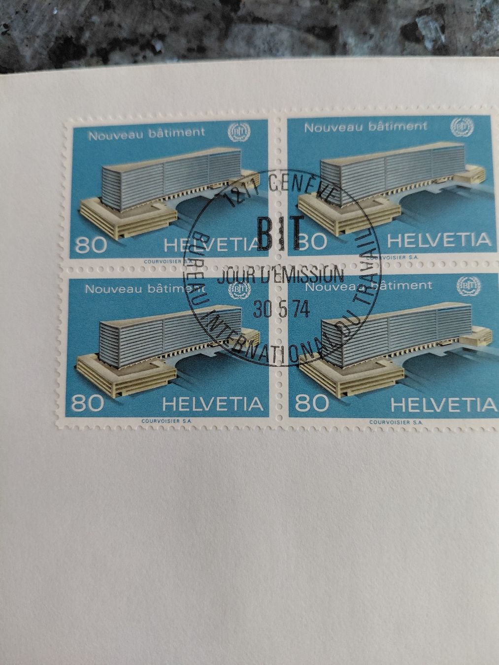 Alle Briefmarken: Briefmarken BIT Genf 1974 – Gebraucht aus Bonaduz von topolino052 1