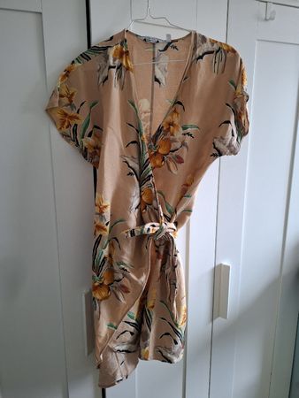 & Other Stories Wrap Dress Floral Peach Size 38