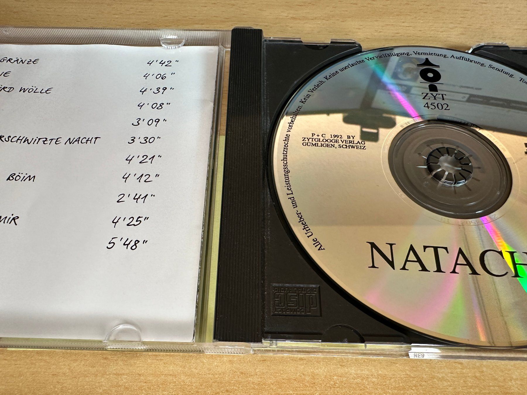 CD: Natacha – Natacha – Usato da Rikon im Tösstal venduto da Alpenmutz 2