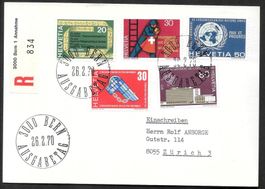 R-FDC Karte Serie 476-480 Sonderpostmarken ET 26.2.1970