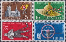 1955, Nr.320-323 "Werbe&Gedenk" mit ET-Voll-Stempel. K: 65.-