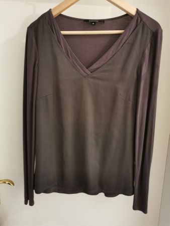 Comma taupe Langarm-Shrit in 34