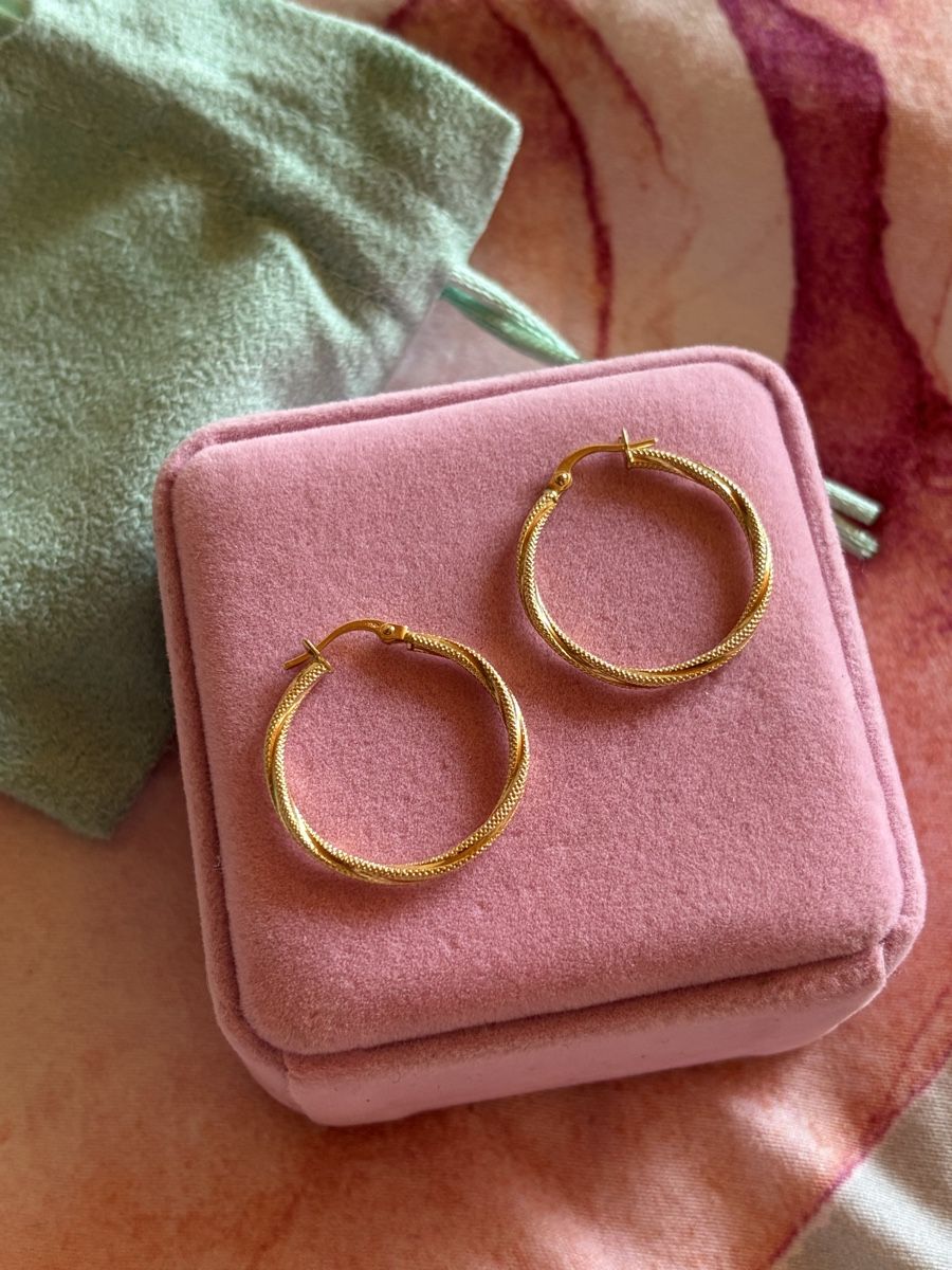 Ohrringe & -stecker: 750 Yellow Gold Loop Earrings – Neu (gemäss Beschreibung) aus St.Josefen von lop_lh8d 1
