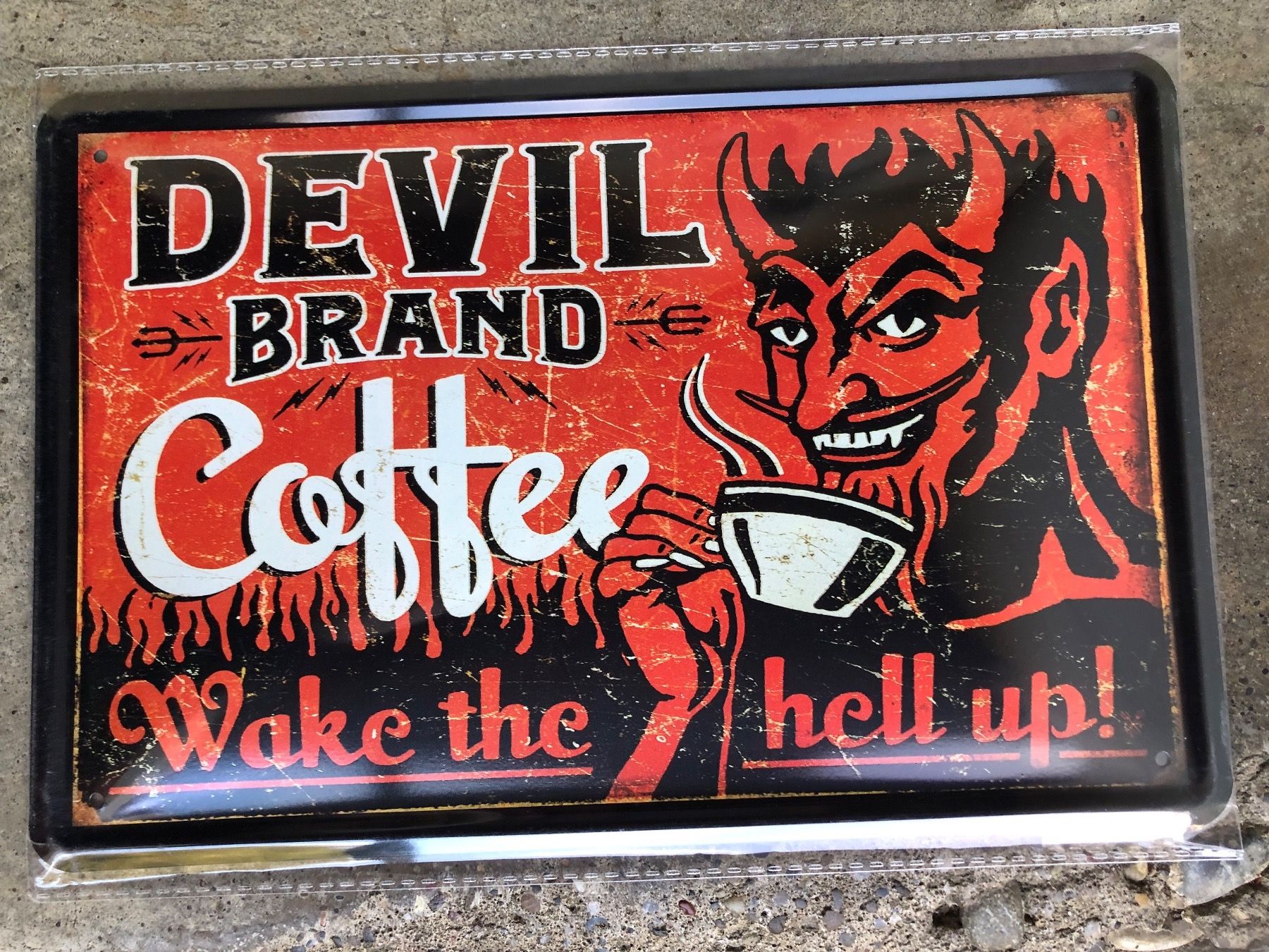Schilder: Devil brand coffee werbung classic reklame – Neu und originalverpackt aus Reinach AG von rares75