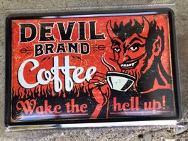 Devil brand coffee werbung classic reklame