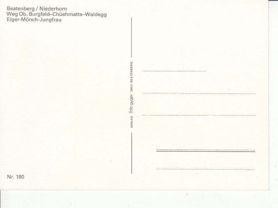 Ansichtskarten: Beatenberg um 1990 – Gebraucht aus Bürglen TG von StampGraf 1