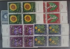 3947) J188-192, Pro Juventute, 1961 im 4-Block ET Kt. 30.-++