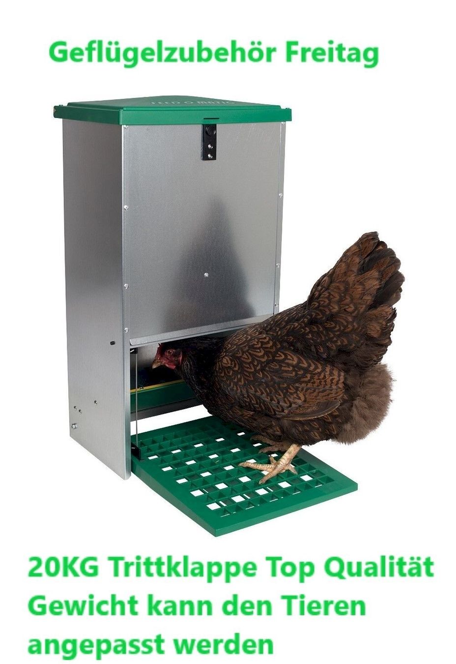 Futter: Futterautomat mit Trittklappe 20 kg  – Neu und originalverpackt aus Bottighofen von zaap