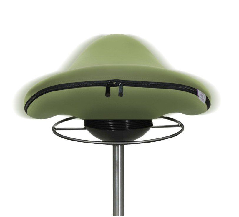Sgabelli: Comfort-Sattelhocker HELLGRÜN mit Swing-Mechanismus – Nuovo e nell'imballaggio originale da Schaffhausen venduto da Praxis-Nova 2