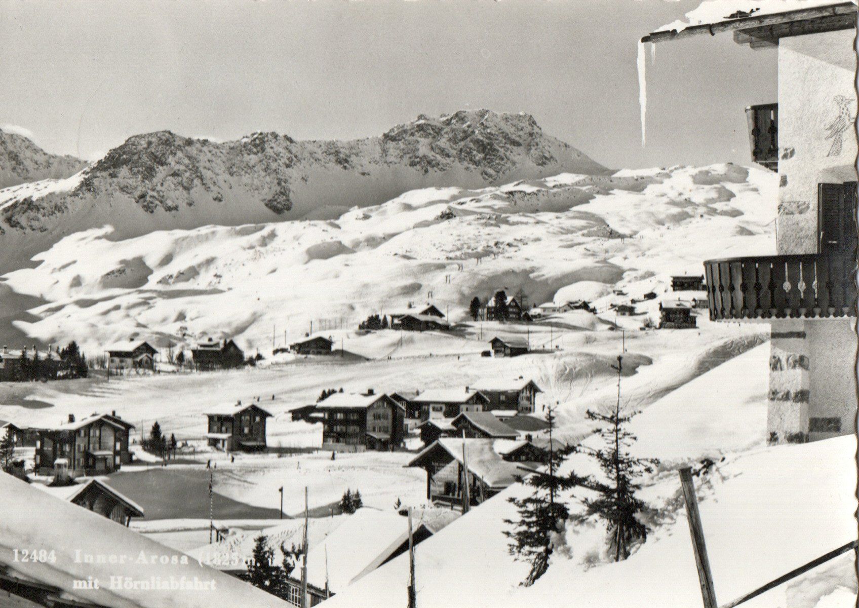 Cartoline postali: Inner-Arosa mit Hörnliabfahrt – Usato da Melano venduto da pisonsdro