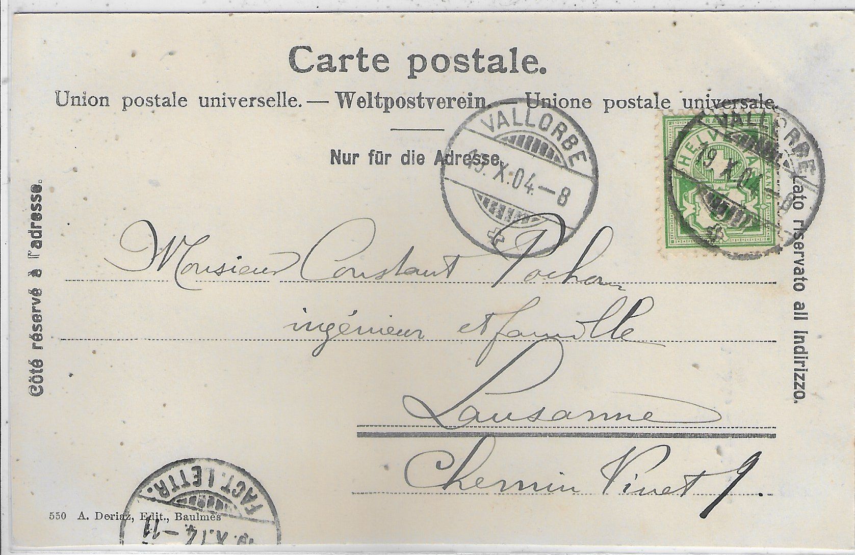 Cartes postales: Vallorbe - La Source – D'occasion à Ettingen par Kartenplanet 1