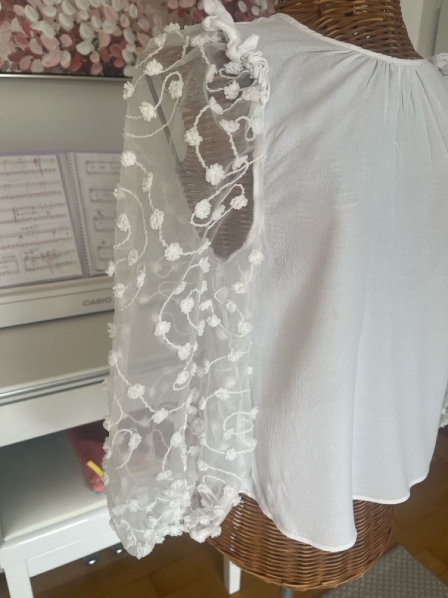 Zara Camicette: Bluse mit Spitzenaermeln, Zara, XS – Usato da Solothurn venduto da Bobesch08 2