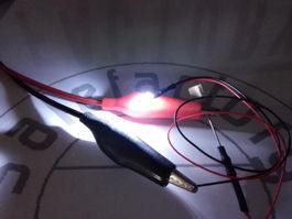 LED 3mm, kaltweiss, verkabelt 12V