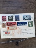 Briefumschlag mit Schweizer Stempeln und Briefmarken 1947