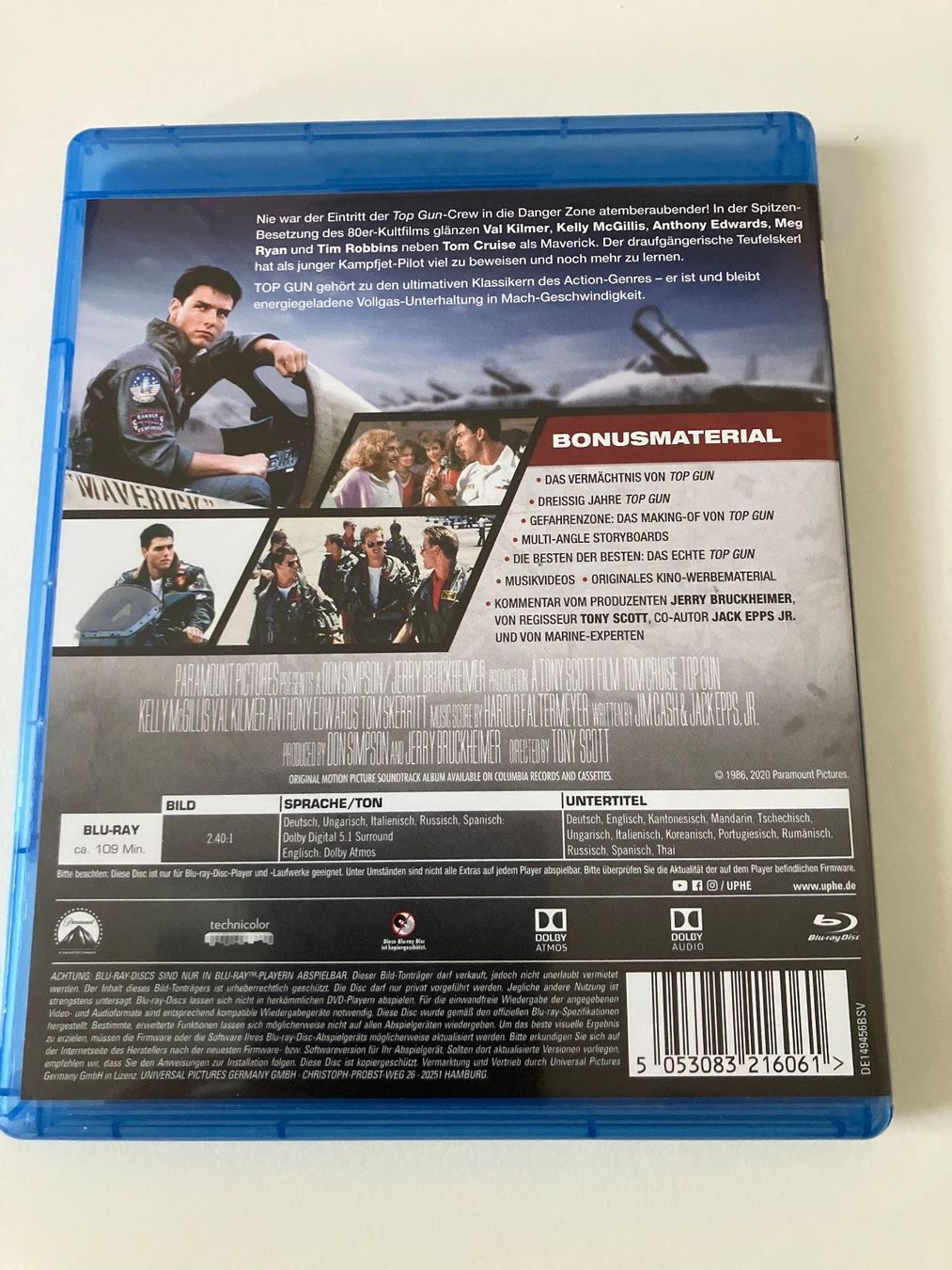 Tutti i DVDs: Top Gun (Blu-ray) Tom Cruise – Usato da Arbon venduto da Sugofresser 1