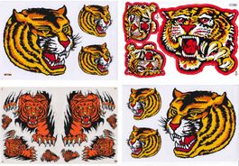Tiger Sticker 4 Bogen Auto Motorrad Scooter Aufkleber NS19