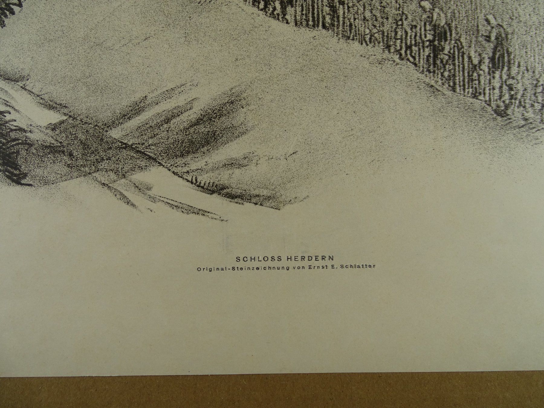 Grafica & Litografie: SCHLOSS HERDERN, LITHO V. E.E. SCHLATTER – Usato da Grüningen venduto da Kartensammler 4