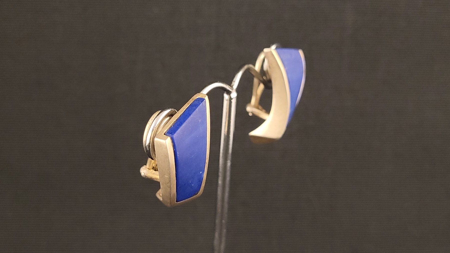 Orecchini pendenti & Orecchini a lobo: Silber Ohrclips mit Lapislazuli – Usato da Basel venduto da spinne02 1