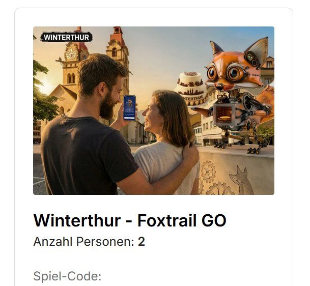 Biglietti: 2 Tickets Foxtrail GO Winterthur - Code jederzeit einlösbar – Nuovo e nell'imballaggio originale da Winterthur venduto da calbecht