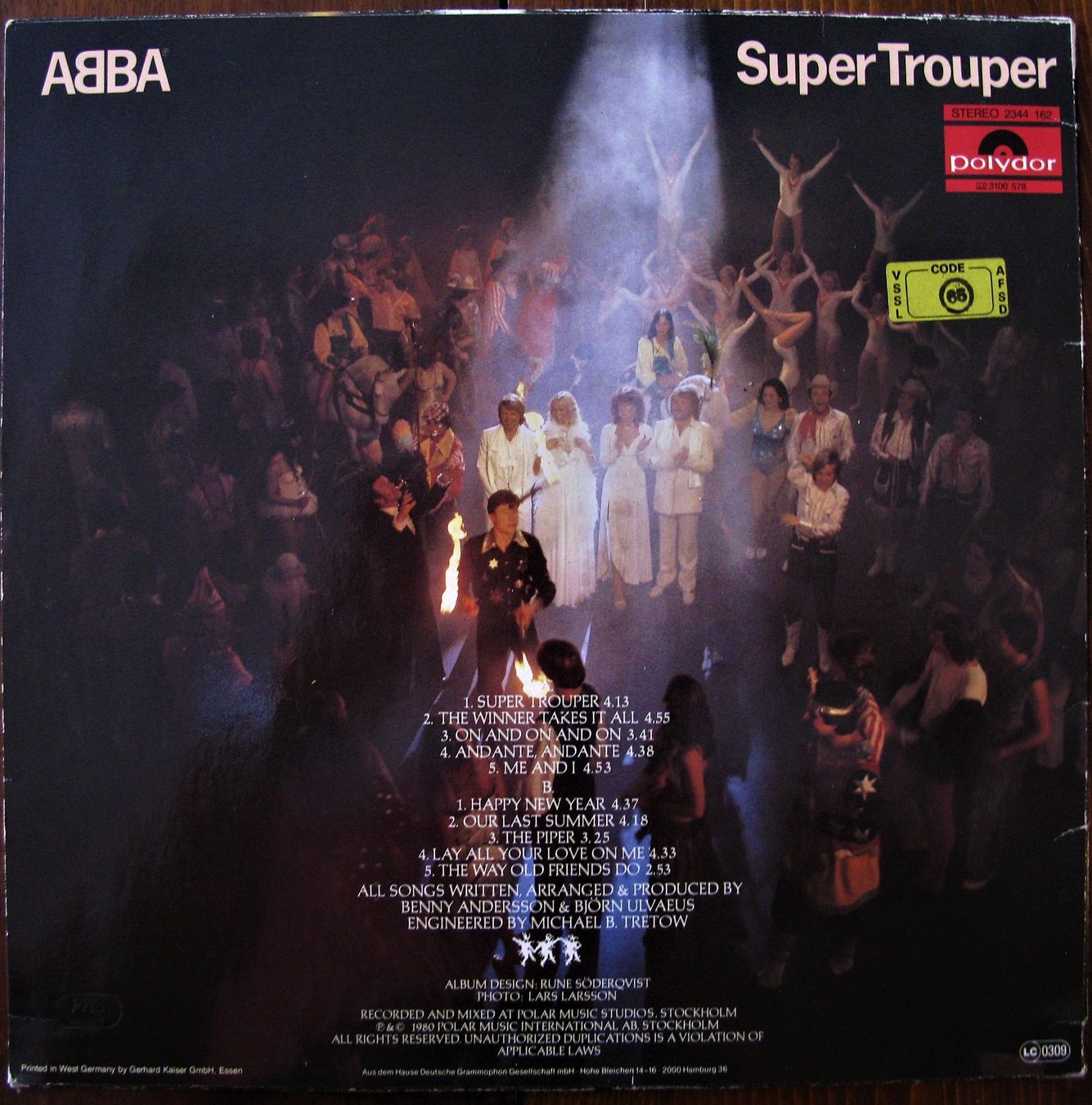 Vinyles: ABBA "Super Trouper" FIRST PRESSING LP IN VG++/EX – D'occasion à Monthey par Pingmub 2