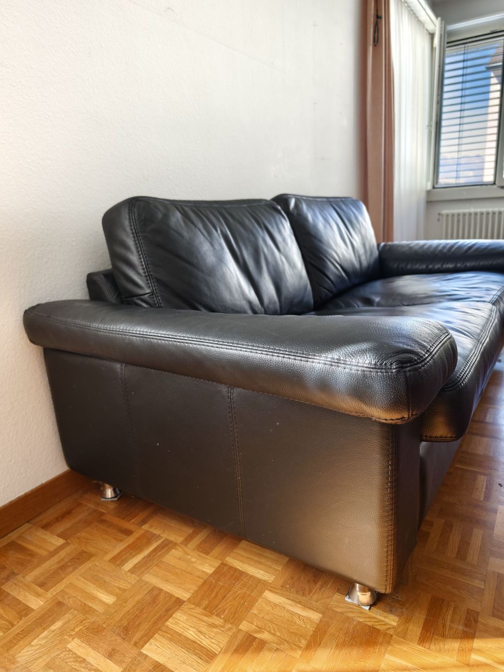 Divani: 2er Sofa echt Leder schwarz – Usato da Küssnacht am Rigi venduto da AF02 2