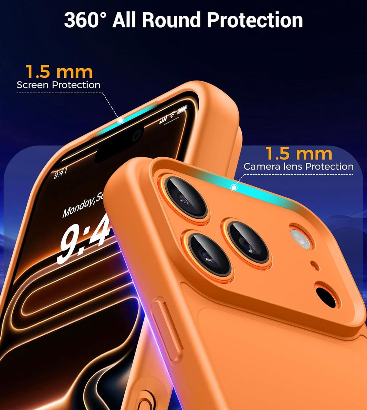 Cover & Protezioni schermo: KIT ORANGE : coque iPhone 17 PRO + 2 Glass – Nuovo e nell'imballaggio originale da Roche VD venduto da GOLDEN_SHOP_24H 4