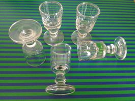 5er-Set Vintage Likörgläser / Schnapsgläser – Retro-Stil !!!