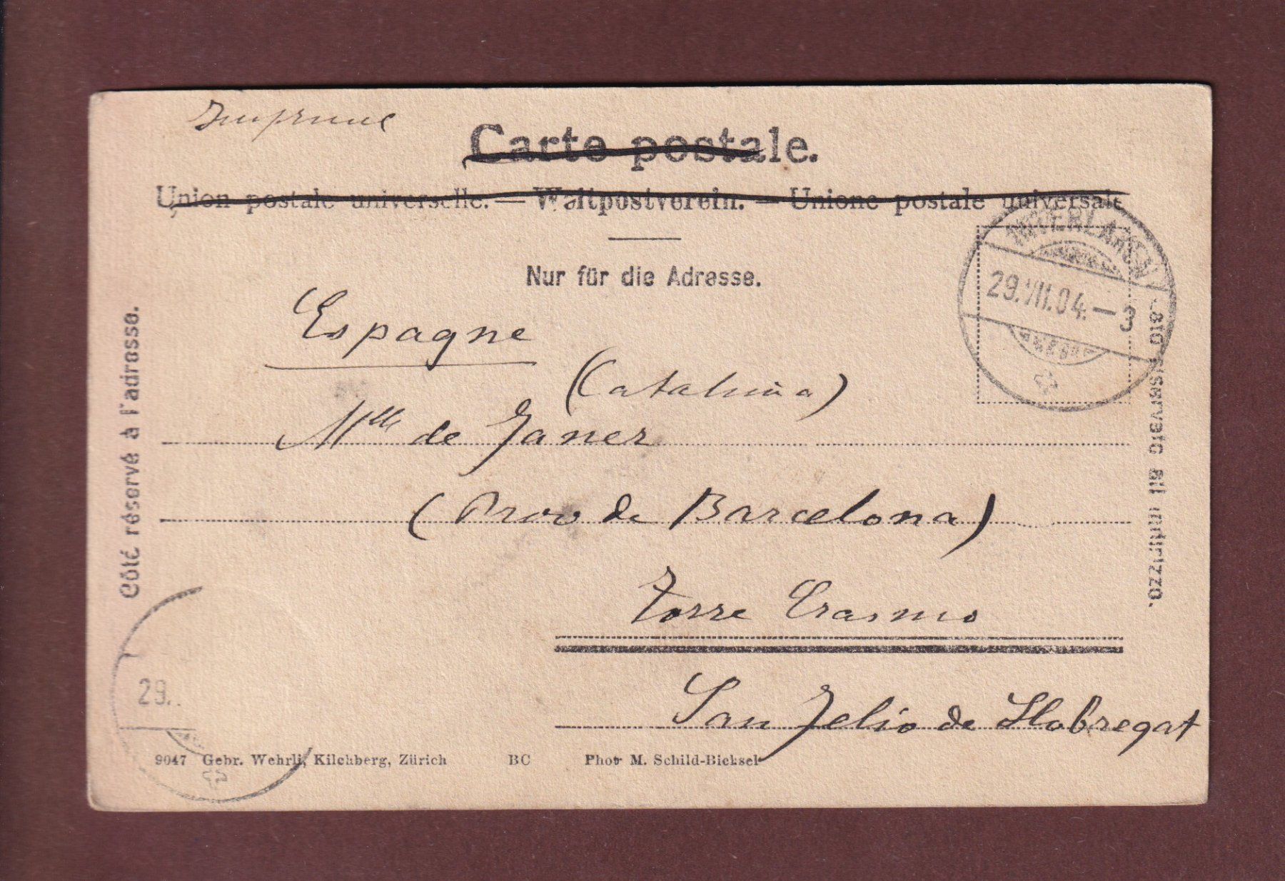 Cartoline postali: Frau mit TRACHT - 1904 – Usato da Pully venduto da nicecards-shop 1