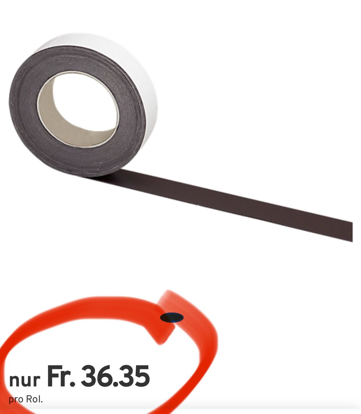 Calamite: MAUL Magnetband, selbstklebend, 25 mm breit – Nuovo e nell'imballaggio originale da Necker venduto da liq24 1