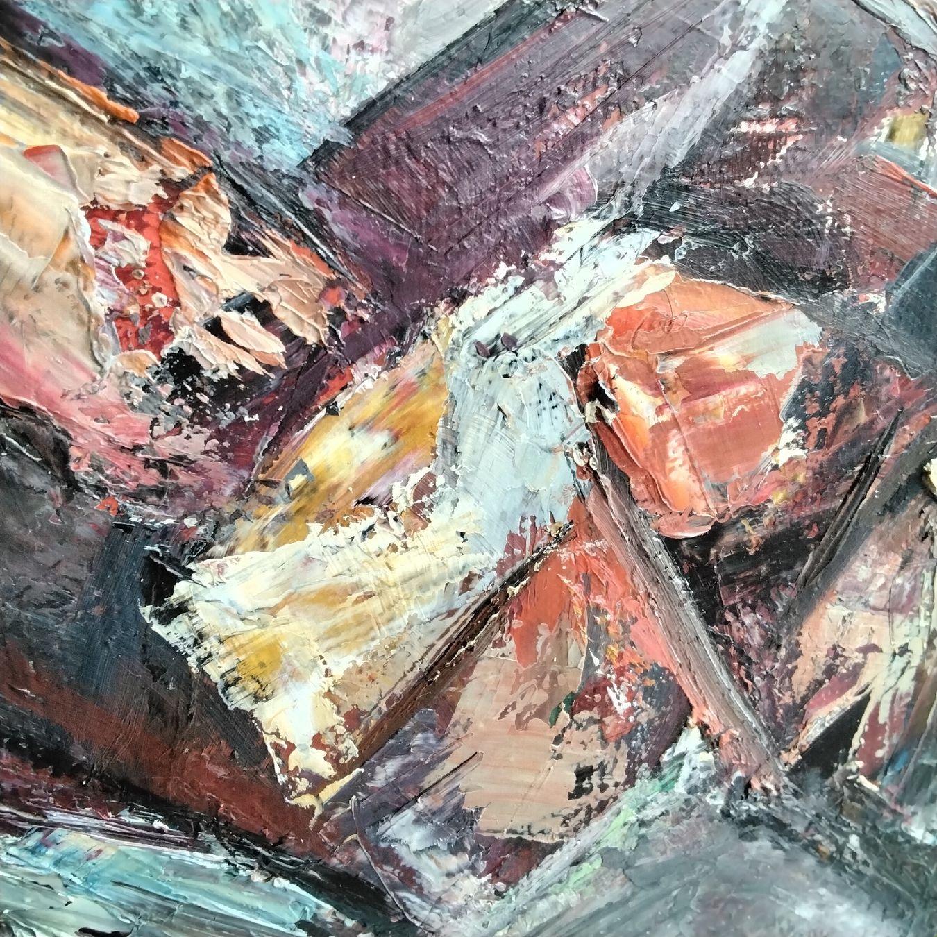 Dipinti: Abstraktes Ölgemälde, Blumen, gerahmt – Usato da Rothenburg venduto da utrillo 8