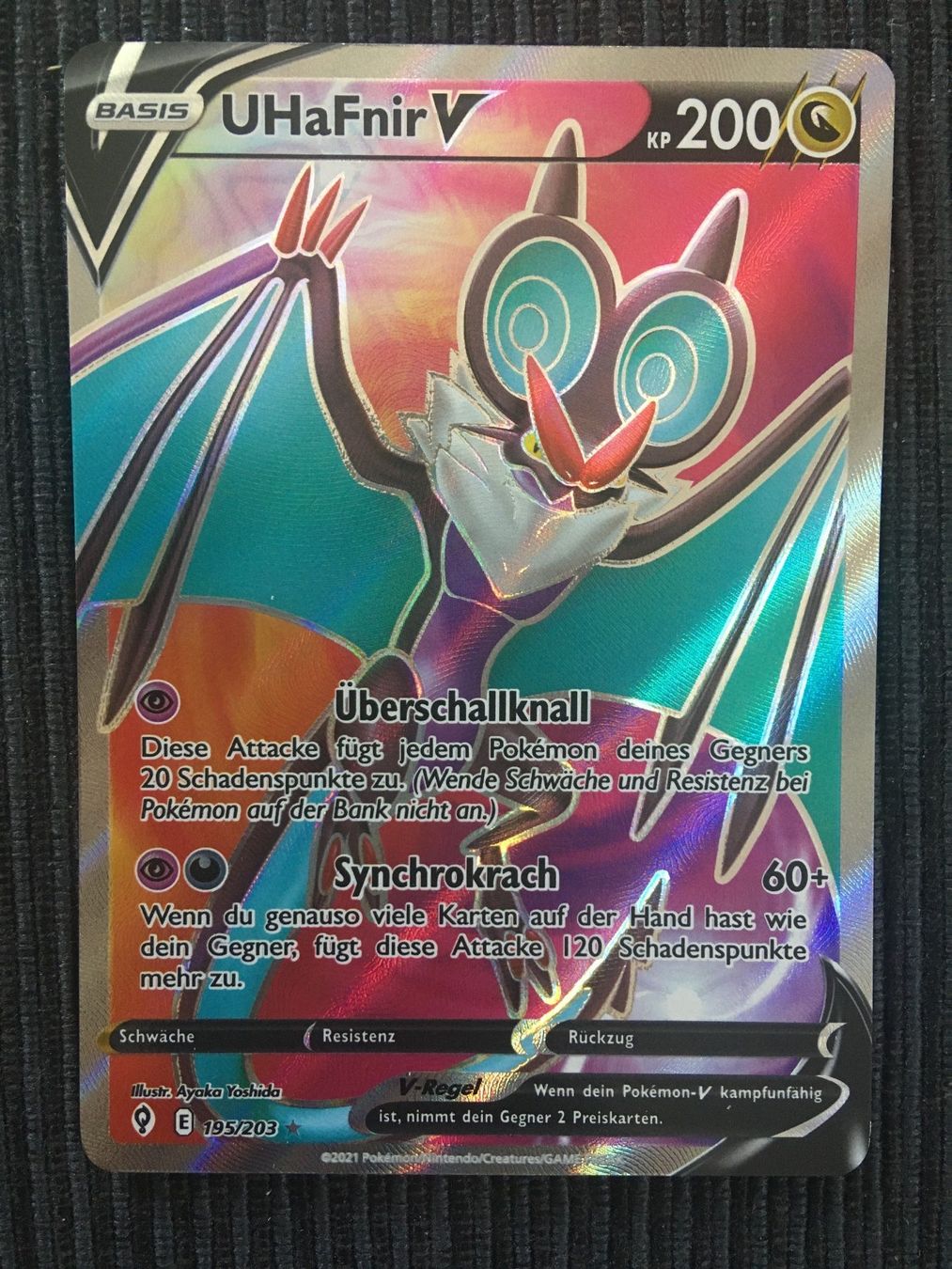 Pokémon Sammelbilder & Trading cards: Pokemon Uhafnir V Fullart Drachenwandel Deutsch – Neu (gemäss Beschreibung) aus Wabern von Collectfun
