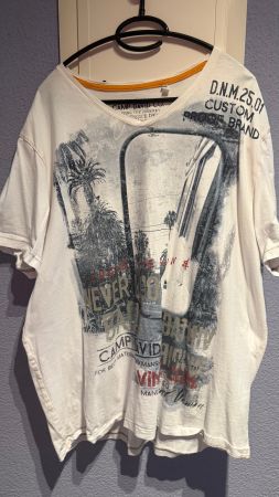 Camp David & Co. T-Shirt Weiss Print Gr. XXXL