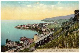 Montreux - Funiculaire/Standseilbahn Territet--Glion Farbig