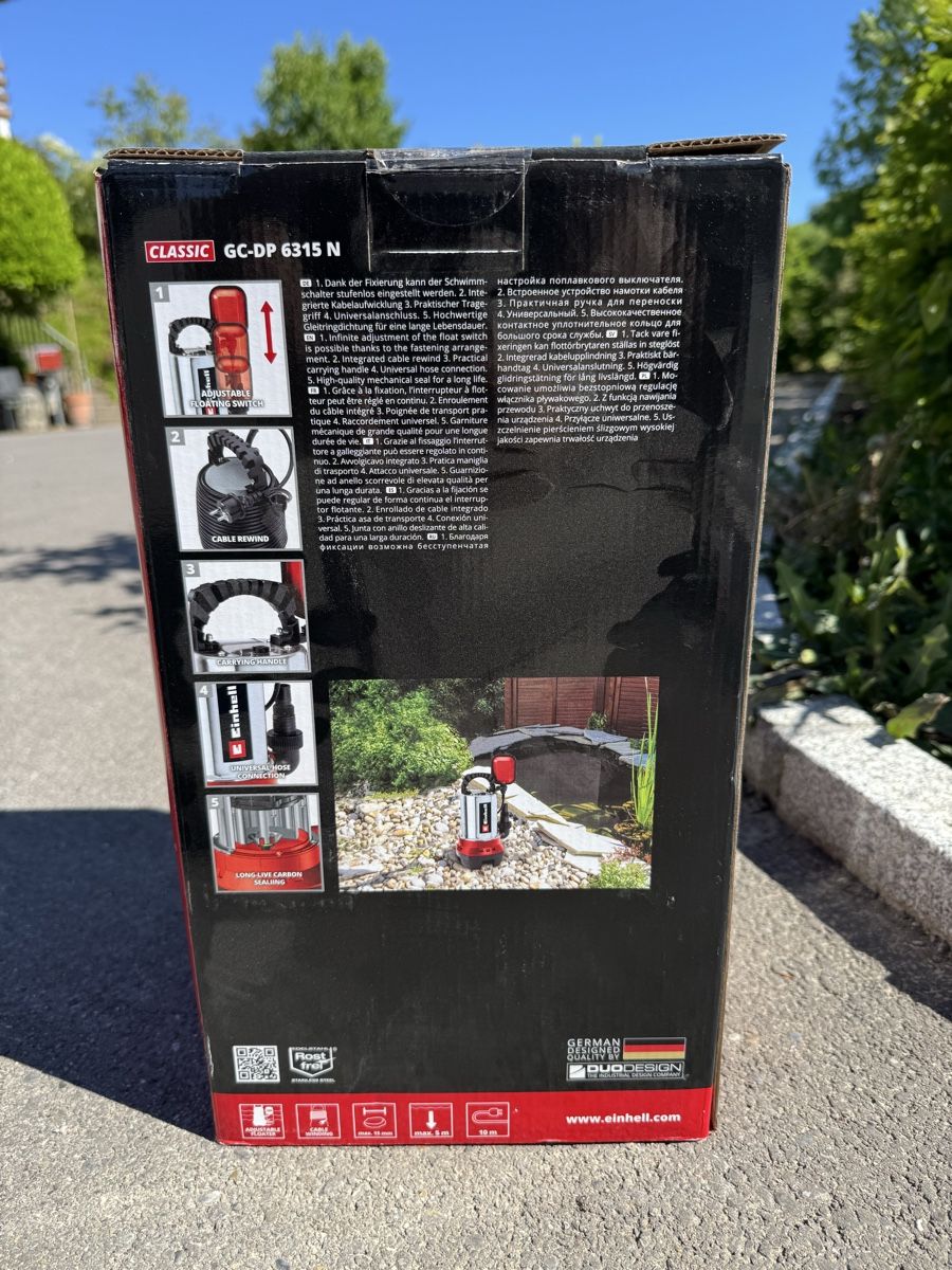 Einhell Pompe & Parti di ricambio: Einhell GC-DP 6315 N Schmutzwasserpumpe – Nuovo e nell'imballaggio originale da Obfelden venduto da QeSh 1