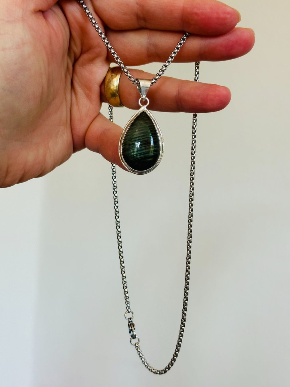 Ketten: Labradorite Gemstone Handmade Jewelry necklace – Neu und originalverpackt aus Genève von AGBERG 8