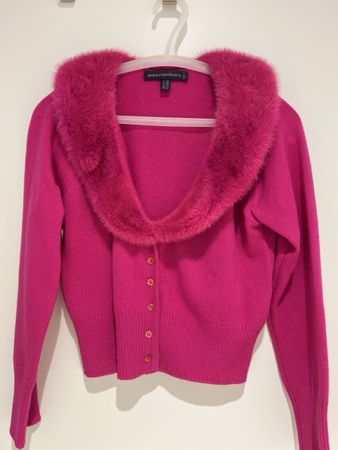 Jacke mit abnehmbaren Nerzkragen Gr 36