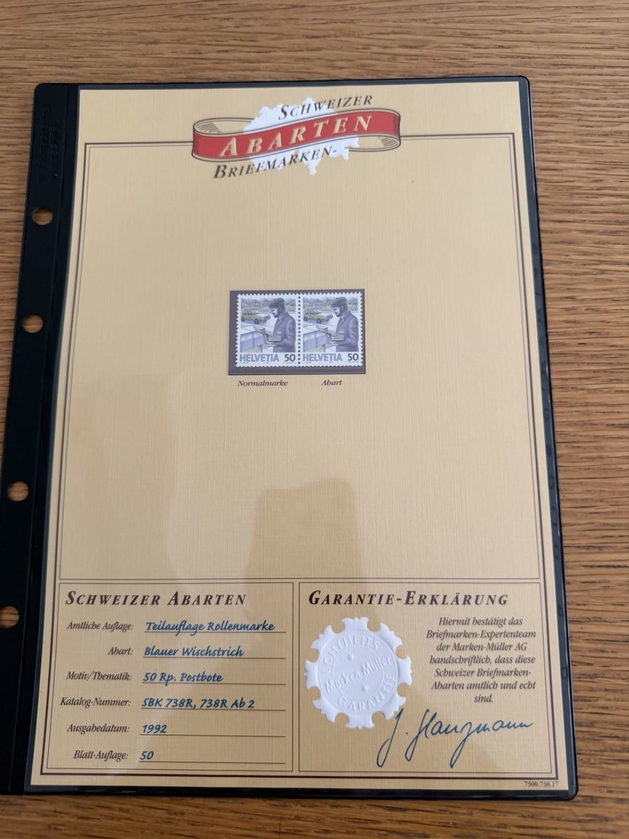 Alle Briefmarken: 4 Schweizer Abarten  – Neu (gemäss Beschreibung) aus Murgenthal von Tina_4055 4