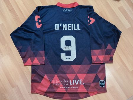 EV Zug #9 O'Neill - Signiertes Trikot, Gr. XL