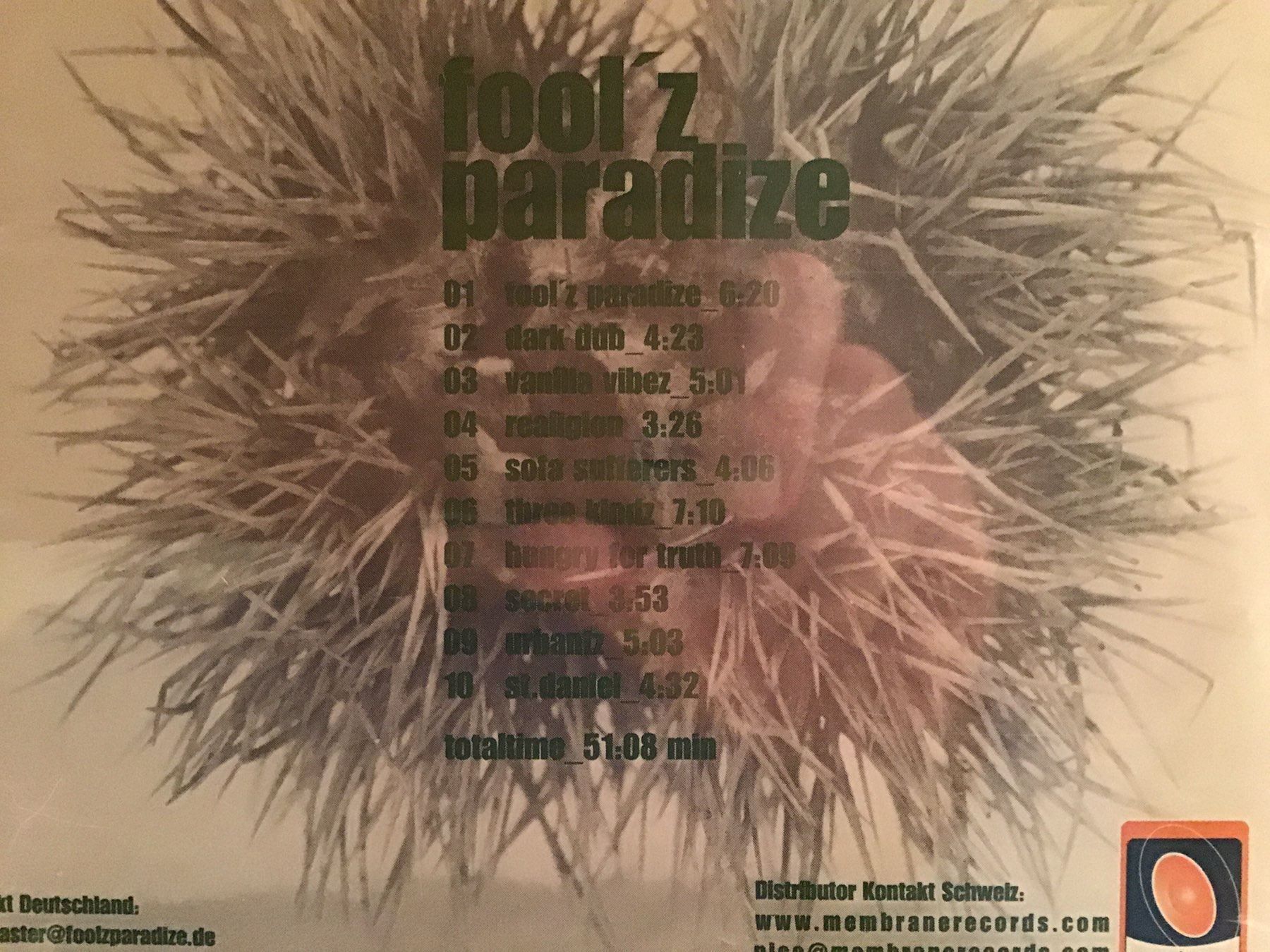 CD: fool‘ z paradize – Usato da Thierachern venduto da sweden08 1
