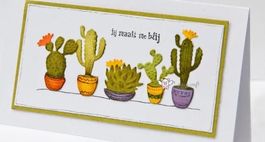 Neues Set Stanzschablonen mini Kakteen in Töpfen