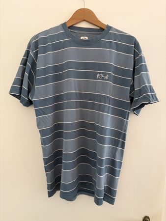 Polar T-Shirt gestreift Blau Weiss Grösse L