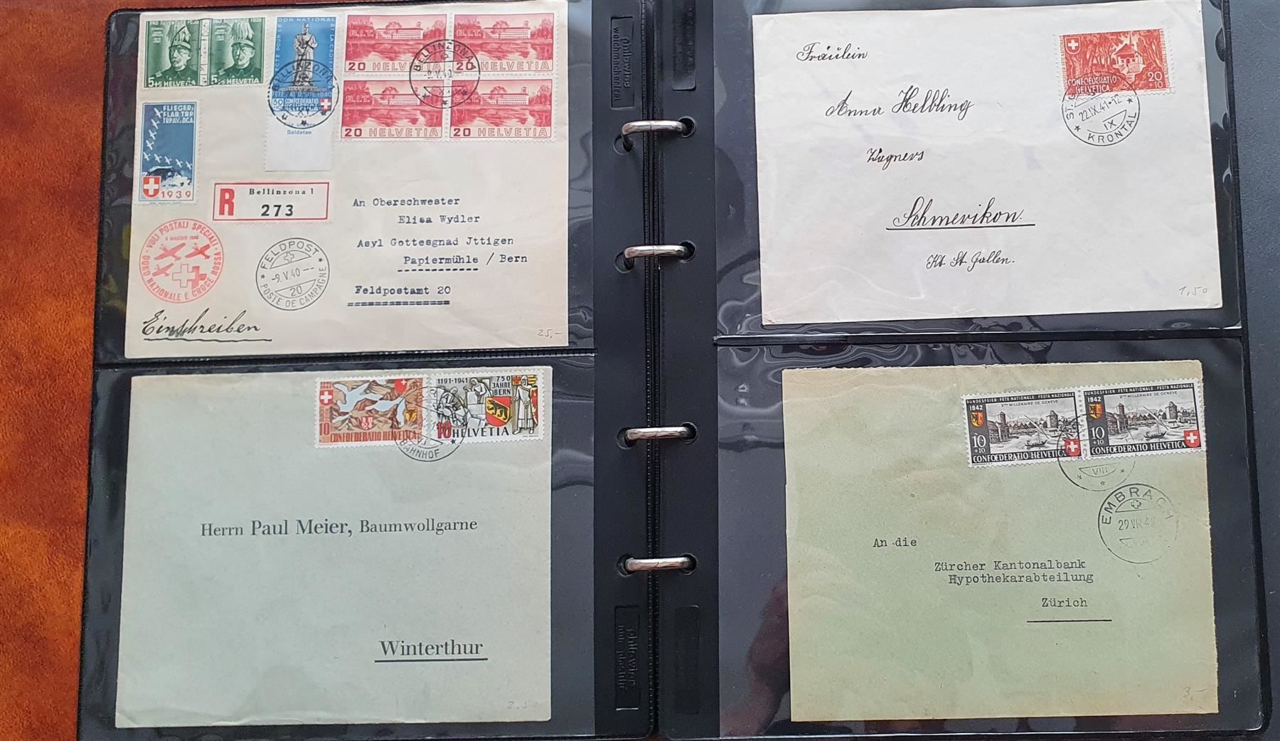 Alle Briefmarken: Posten von ca. 260 Belegen in 3 Alben – Gebraucht aus Kreuzlingen von Rschweiz1 1